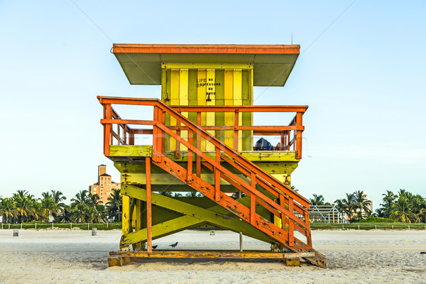  life guard tower on South Beach, Miami, Florida Stock photo © meinzahn