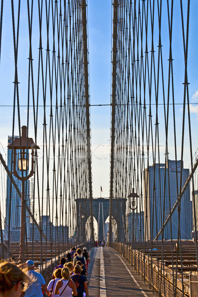 Brooklyn Bridge in New York Stock photo © meinzahn
