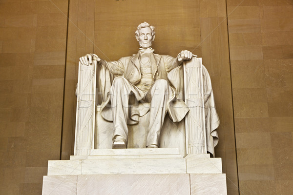 Washington Statue Marmor Wahrzeichen Stock foto © meinzahn