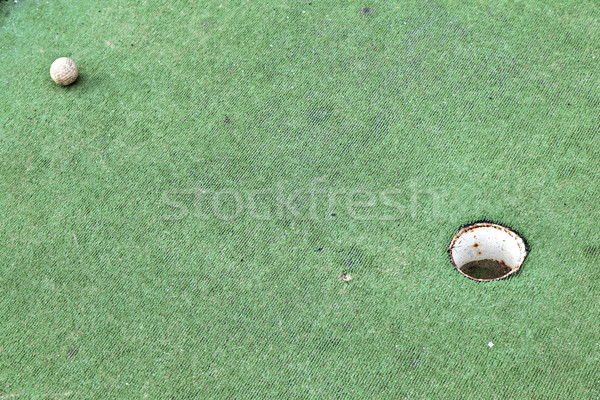 Klein golfbaan gelukkig sport natuur zomer Stockfoto © meinzahn