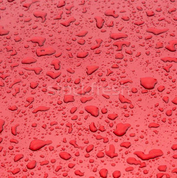 drop of water gives a harmonic structure on the metal surface  Stock photo © meinzahn