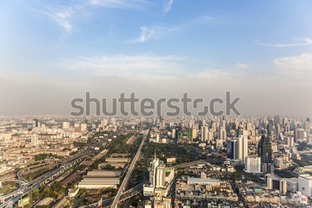 View across Bangkok skyline showing office blocks and condominiums Stock photo © meinzahn