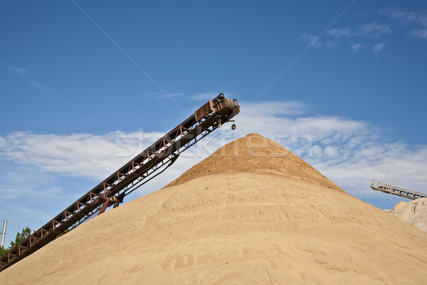 Conveyor on site at gravel pit Stock photo © meinzahn
