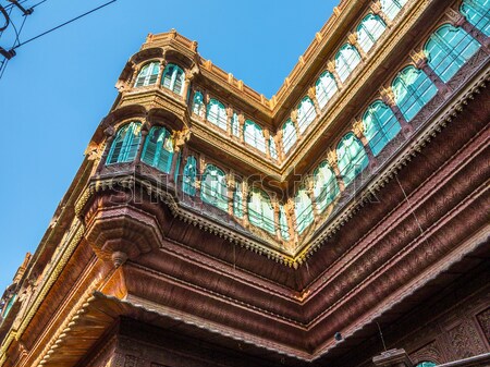Belo velho pintura arquitetura casas indiano Foto stock © meinzahn