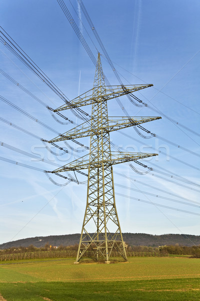 Stockfoto: Elektrische · toren · hemel · mooie · landschap · bouw