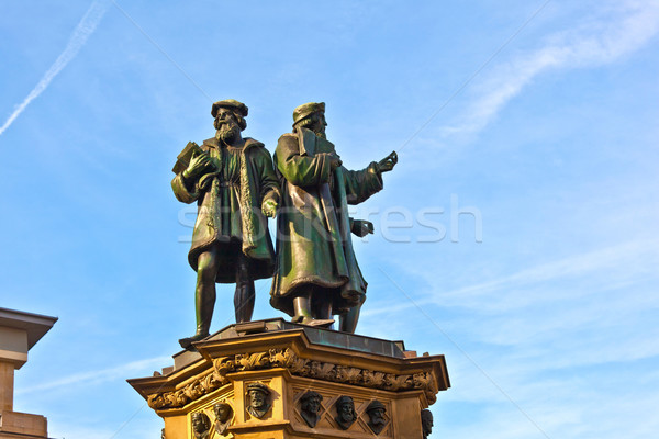 statue of Johannes Gutenberg  in Frankfurt  Stock photo © meinzahn