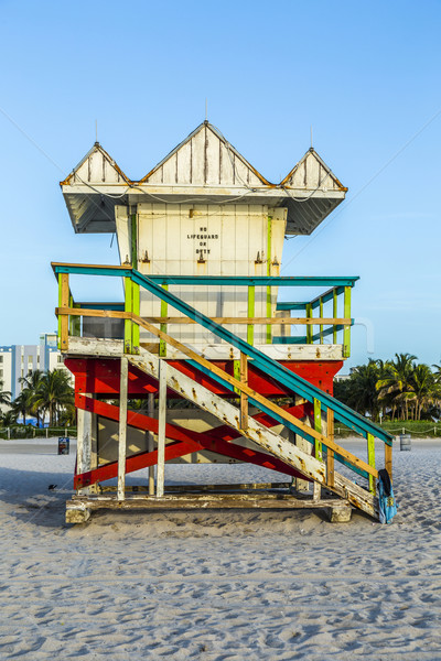  life guard tower on South Beach, Miami, Florida Stock photo © meinzahn