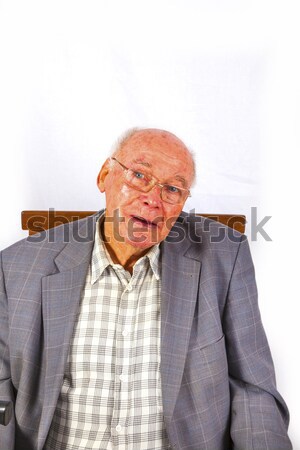 Idős férfi bánat tart fej kezek Stock fotó © meinzahn