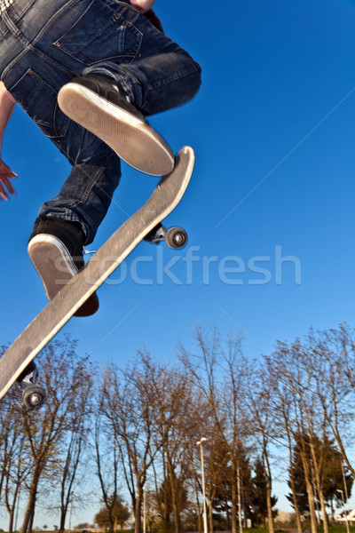 skate board going airborne Stock photo © meinzahn