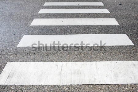 zebra way on the asphalt road surface Stock photo © meinzahn