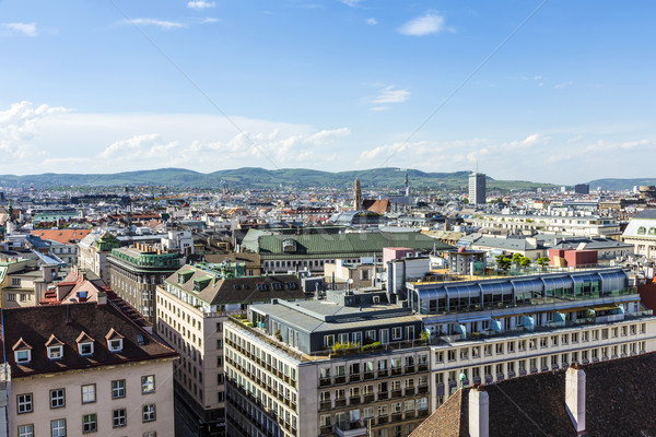 Aerial View Of Vienna City Skyline Stock photo © meinzahn