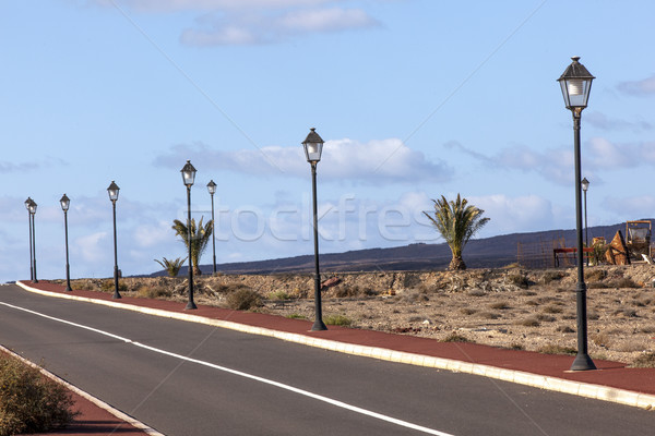 Nuovo strade sviluppo strada costruzione segno Foto d'archivio © meinzahn