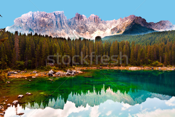 lake in Dolomites Stock photo © meinzahn