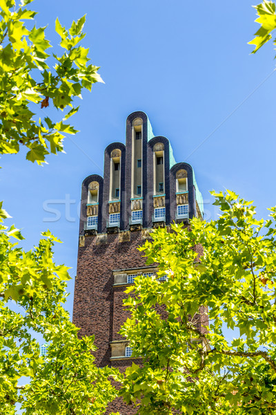 Stok fotoğraf: Kule · koloni · gökyüzü · ev · sanat · kilise
