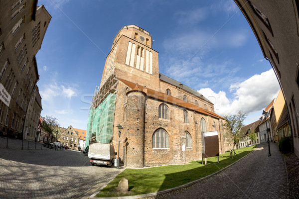 gothic St Petri church in Wolgast Stock photo © meinzahn