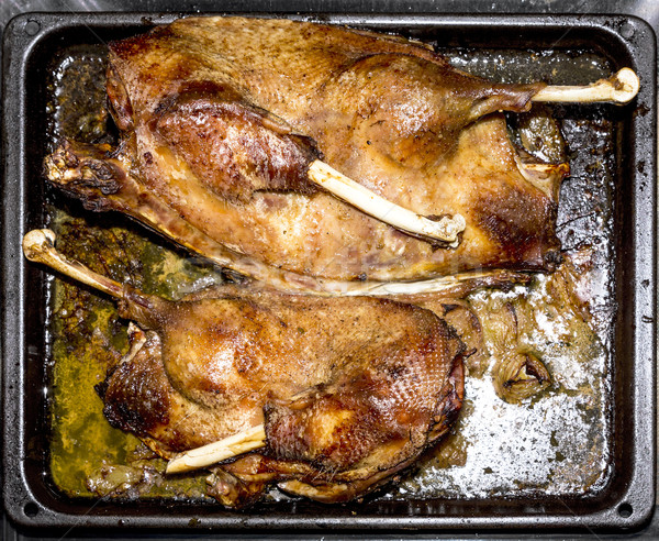 Roast goose preparation in the kitchen  Stock photo © meinzahn