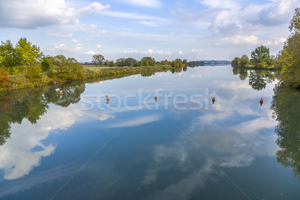 reflection of trees in river tauber Stock photo © meinzahn