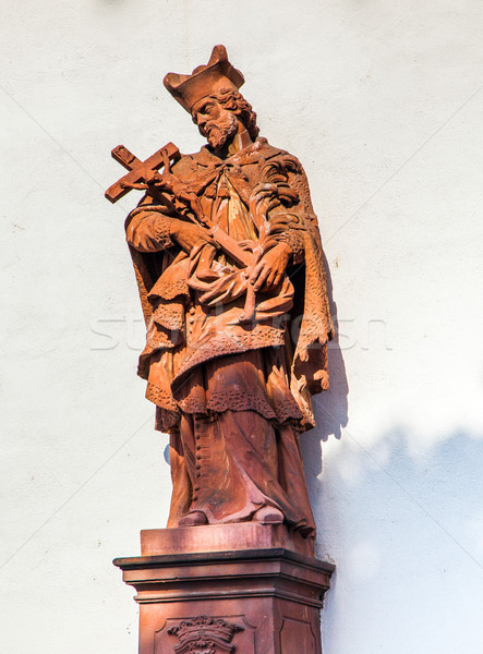 Statue of Saint John made of Sandstone Stock photo © meinzahn