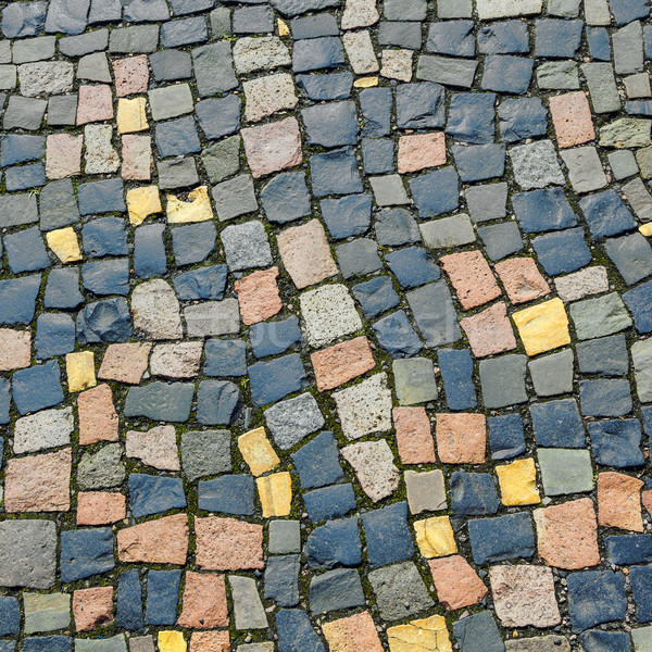 pattern of cobble stone at the sidewalk Stock photo © meinzahn