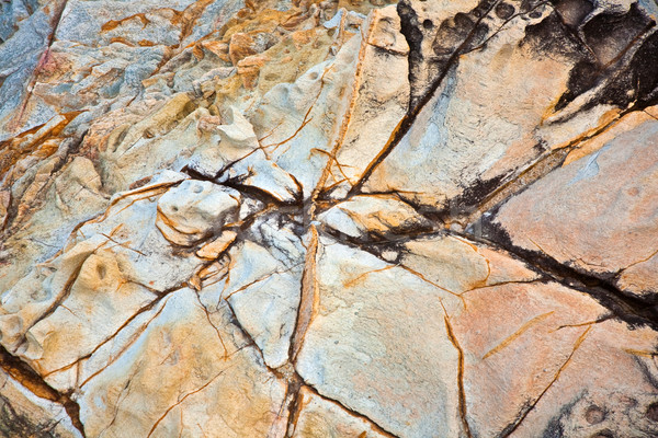 Schönen Zeilen Steine Eindruck Natur Hintergrund Stock foto © meinzahn