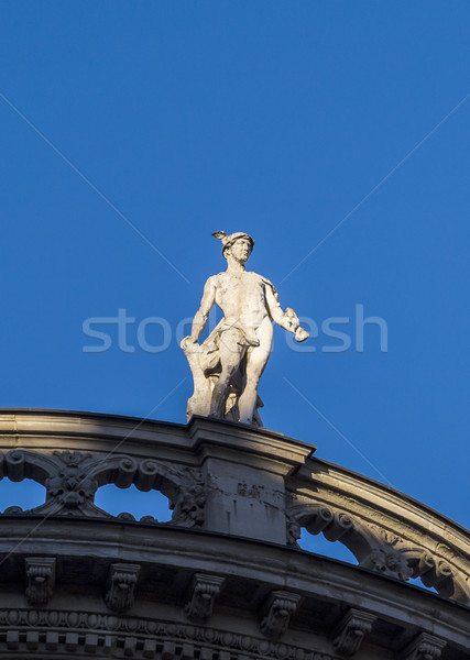 sandstone statues at the roof of an old building at Max Josephs  Stock photo © meinzahn