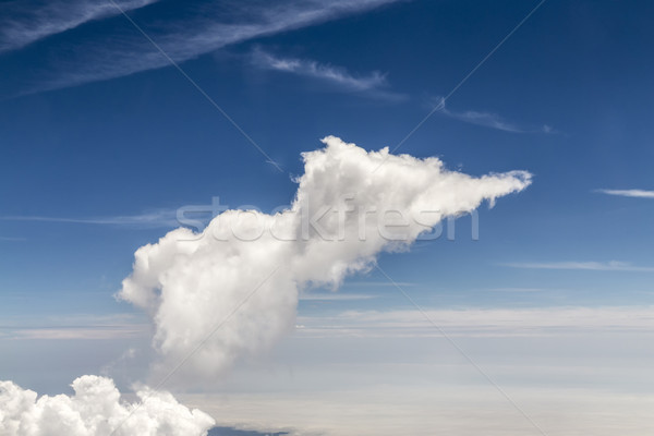 Gyönyörű felhők harmonikus minta légi égbolt Stock fotó © meinzahn