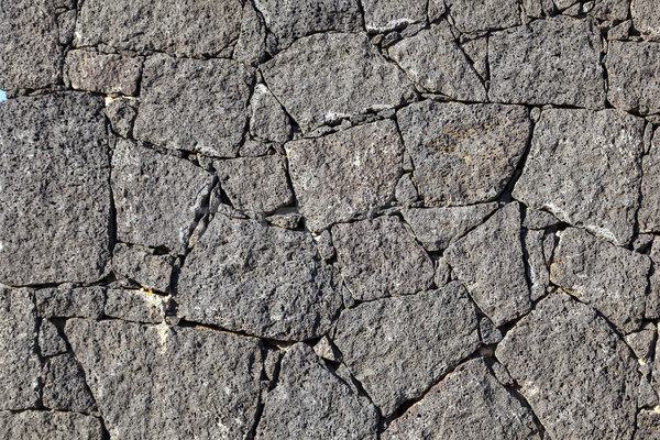 Tekstury czarny skały wulkaniczne ściany kanarek Zdjęcia stock © meinzahn