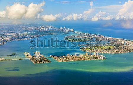 aerial of coastline Miami Stock photo © meinzahn