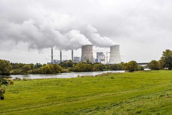 Сток-фото: электростанция · основной · реке · Германия · пейзаж · технологий