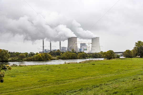 発電所 メイン 川 ドイツ 風景 技術 ストックフォト © meinzahn