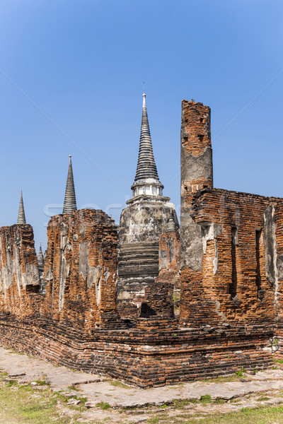 famous temple area Wat Phra Si Sanphet in the Royal Palace in Aj Stock photo © meinzahn