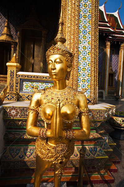 a kinaree, a mythology figure, in the Grand Palace in Bangkok  Stock photo © meinzahn
