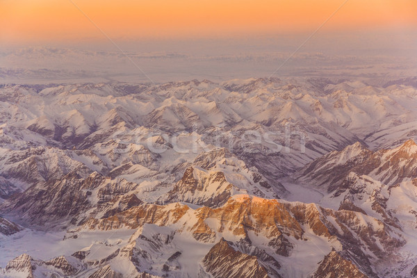 beautiful view from the aircraft to the mountains in Tashkent, c Stock photo © meinzahn