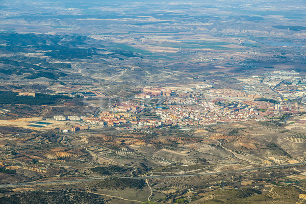 aerial of countryside and fields around madrid Stock photo © meinzahn