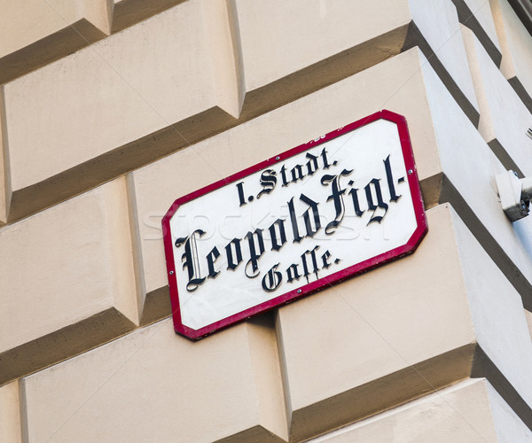 Leopold Figl street in Vienna in first district Stock photo © meinzahn