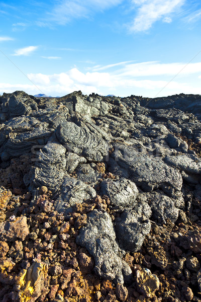 Stones of volcanic flow give a beautiful  structure Stock photo © meinzahn