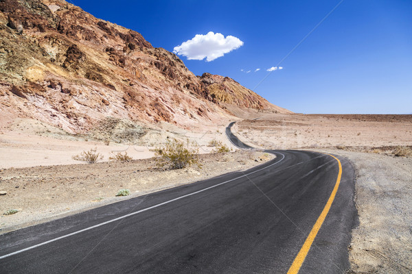 ストックフォト: 道路 · ドライブ · 死 · 谷 · 世界 · 砂漠