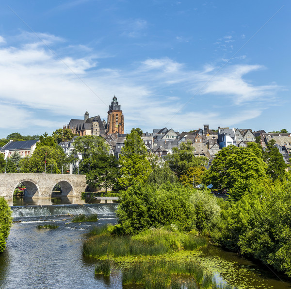 old Lahn bridge and view to  Wetzlar dom Stock photo © meinzahn