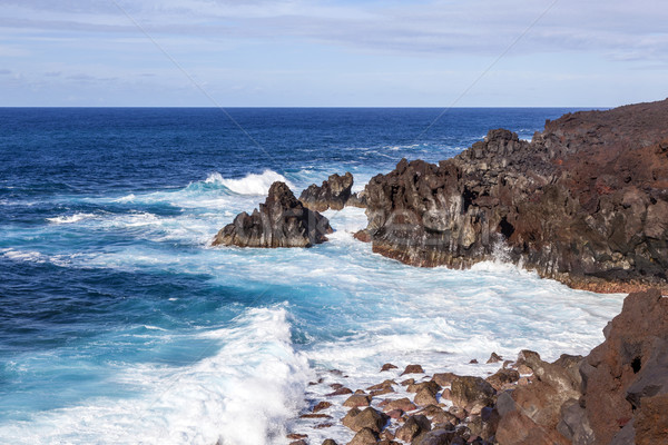 rough  cliffs at the shore of Lanzarote   Stock photo © meinzahn