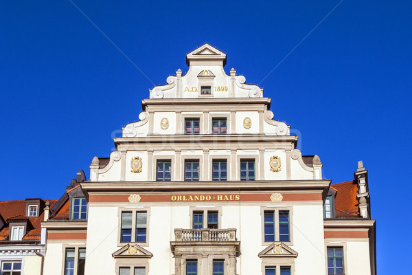 Homlokzat öreg Orlando ház München város Stock fotó © meinzahn