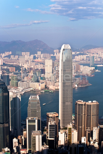 Hong Kong city view from Victoria peak Stock photo © meinzahn