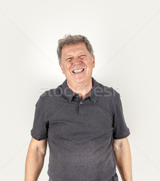Handsome middle age man studio portrait on a white background  Stock photo © meinzahn