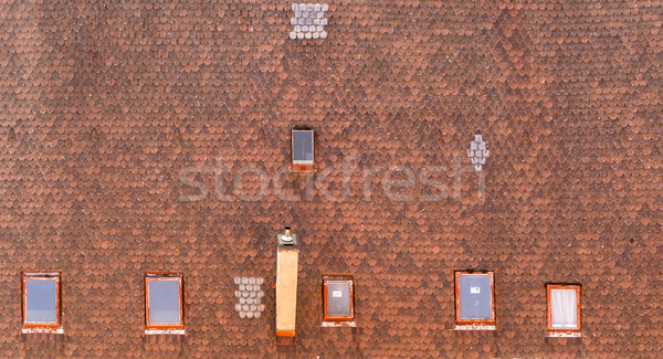 old roof tiles in Rothenburg ob der Tauber Stock photo © meinzahn