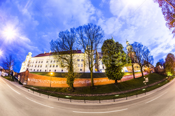 Wawel Hill by night - Krakow  Stock photo © meinzahn