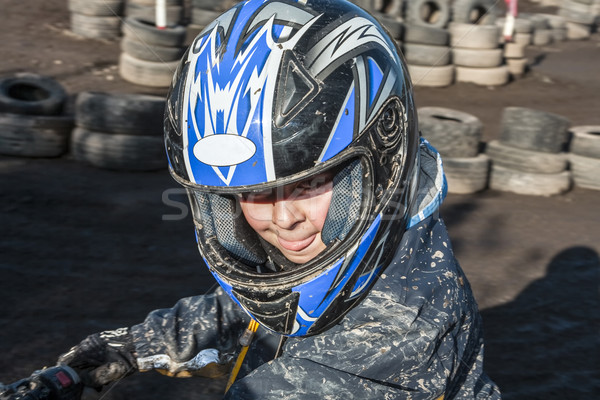 child loves to race with a quad  Stock photo © meinzahn