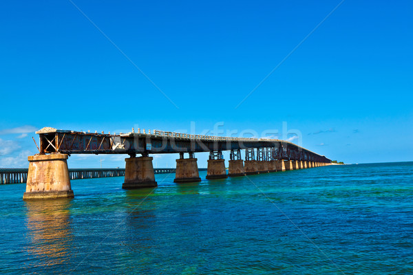 old Railroad Bridge on the Bahia Honda Key in the Florida keys  Stock photo © meinzahn