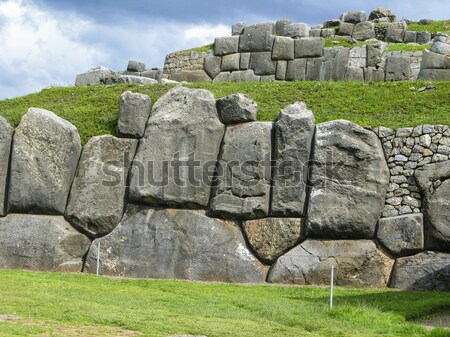 ściany starożytnych inca twierdza Peru miasta Zdjęcia stock © meinzahn