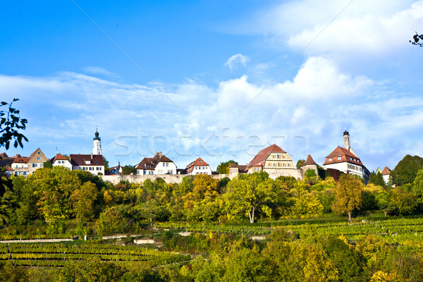 Rothenburg ob der Tauber, old famous city from medieval times  Stock photo © meinzahn