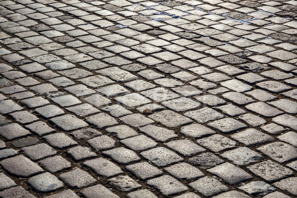 Stock foto: Kopfsteinpflaster · Straße · Muster · alten · Jahrgang