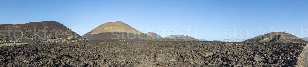 volcanos in Timanfaya national park near Mancha Blanca Stock photo © meinzahn